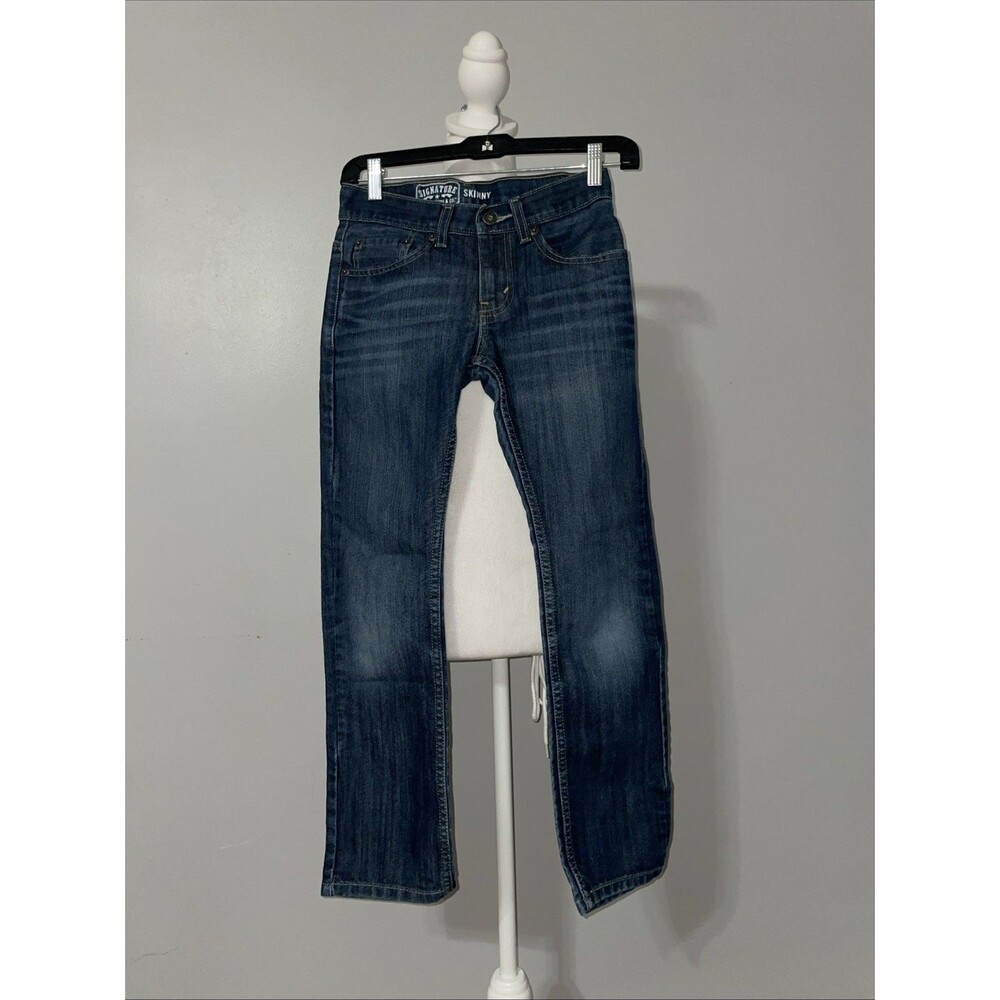 Signature Levi's Skinny Jeans Girls 10 REG Dark Wash 90s Y2K Minimalist
